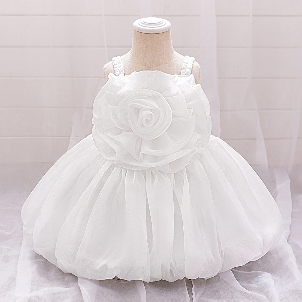 Frocklet Cute Off-Shoulder Puffy Organza Princess Dress | Party & Flower Girl Gown for Girls 36