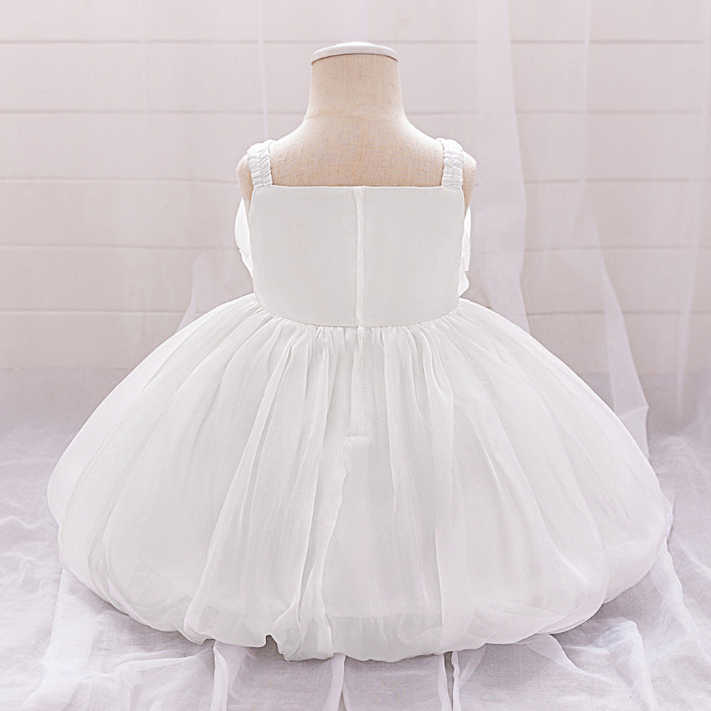 Cute Off-Shoulder Puffy Organza Princess Dress | Party & Flower Girl Gown for Girls