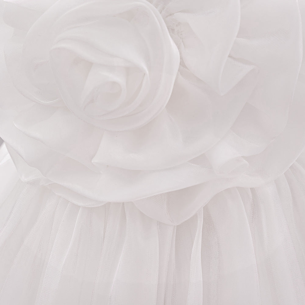 Cute Off-Shoulder Puffy Organza Princess Dress | Party & Flower Girl Gown for Girls