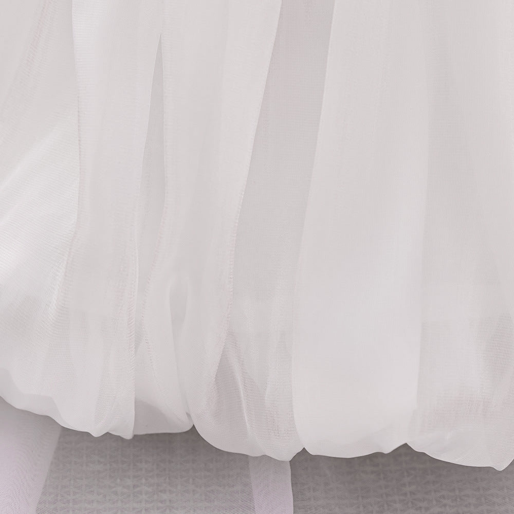 Cute Off-Shoulder Puffy Organza Princess Dress | Party & Flower Girl Gown for Girls