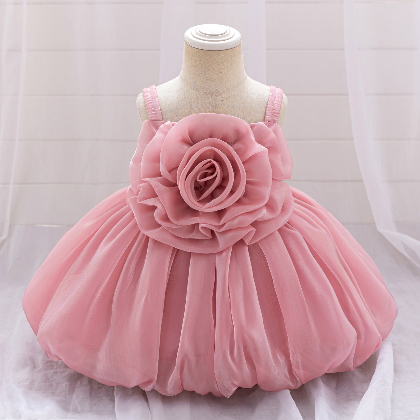 Cute Off-Shoulder Puffy Organza Princess Dress | Party & Flower Girl Gown for Girls