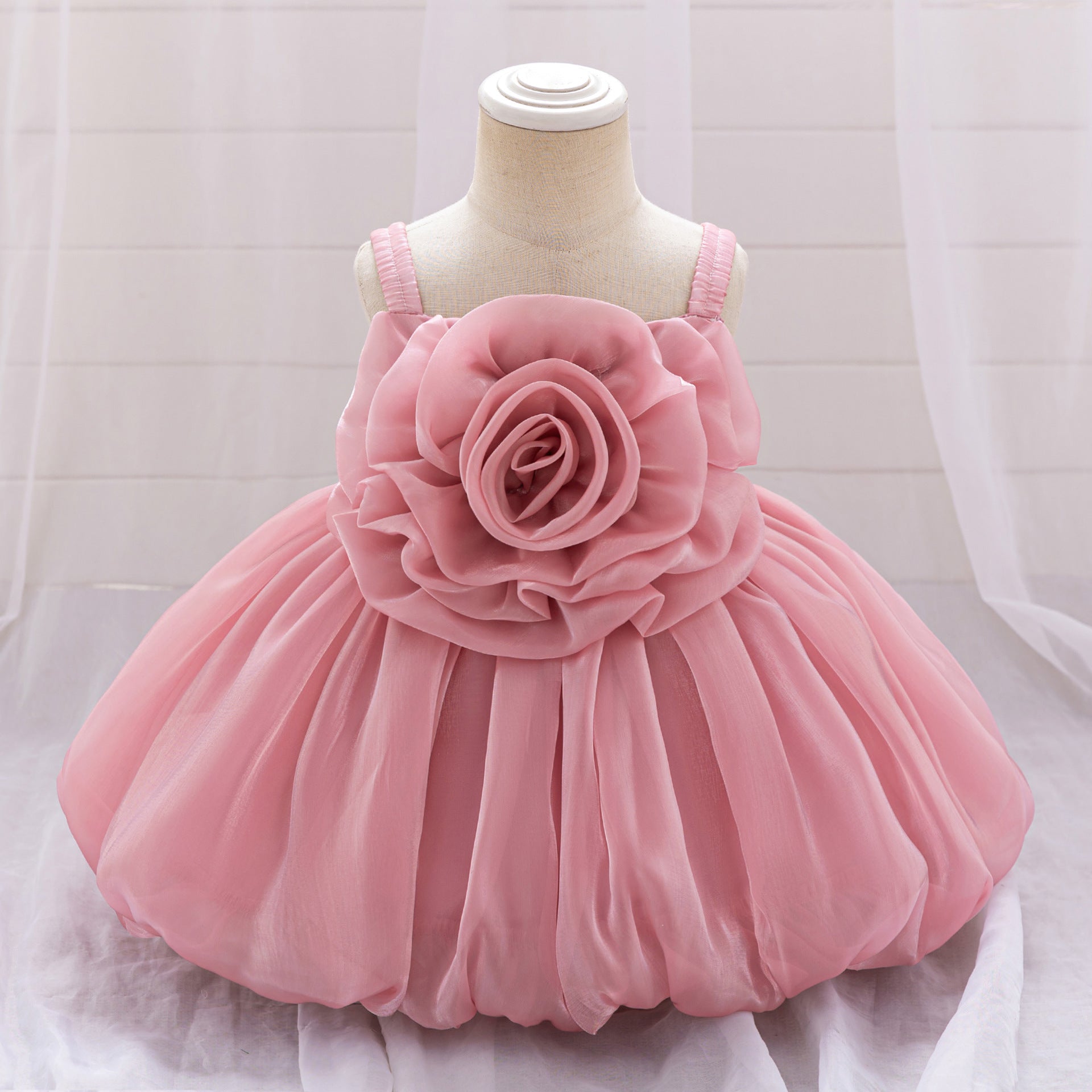 Frocklet Cute Off-Shoulder Puffy Organza Princess Dress | Party & Flower Girl Gown for Girls 8