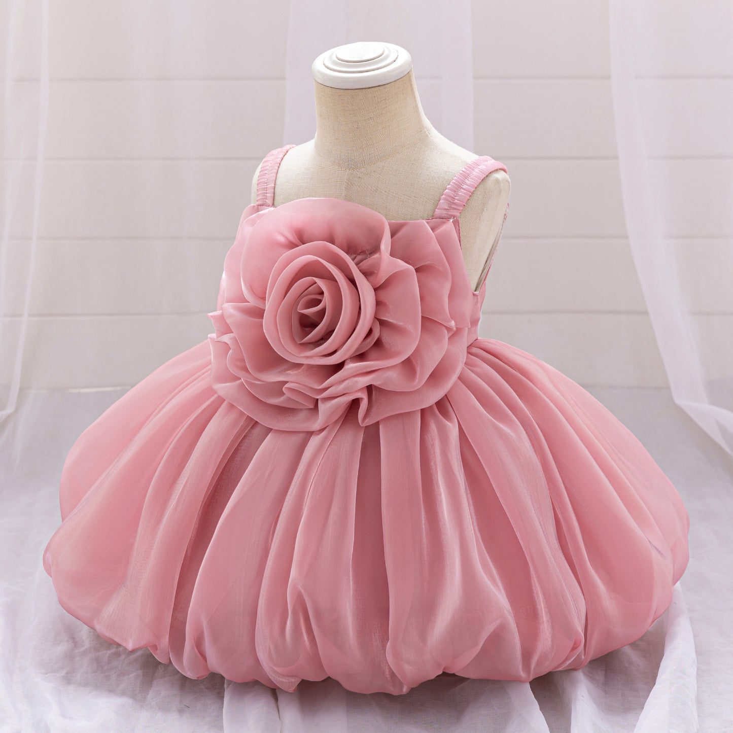 Cute Off-Shoulder Puffy Organza Princess Dress | Party & Flower Girl Gown for Girls