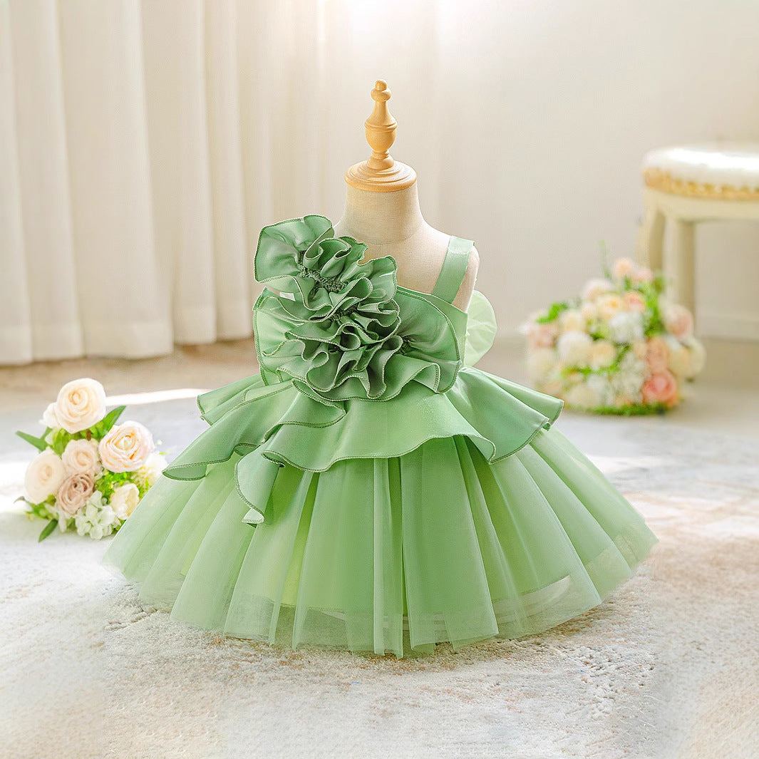 Off Shoulder Puffy Princess Dress | Ball Gown Party Dress for Girls