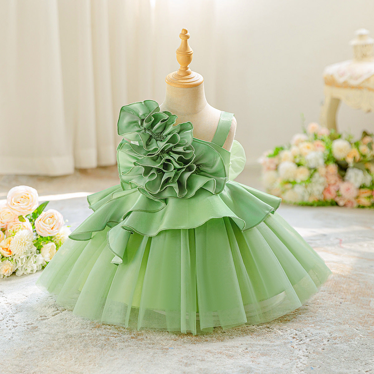 Off Shoulder Puffy Princess Dress | Ball Gown Party Dress for Girls