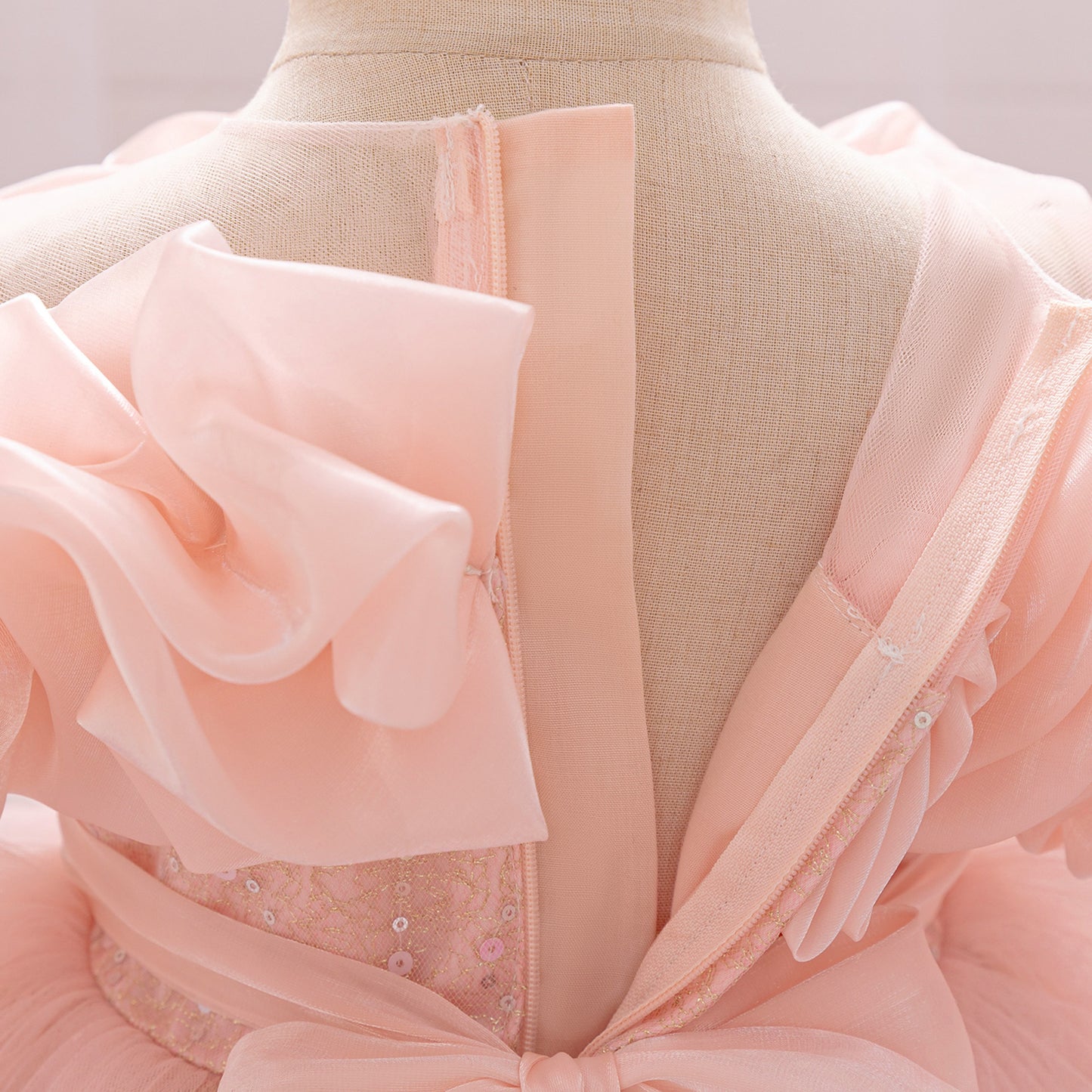 Cute Off-Shoulder Puffy Tulle Dress for Girls | Princess Party & Flower Girl Gown