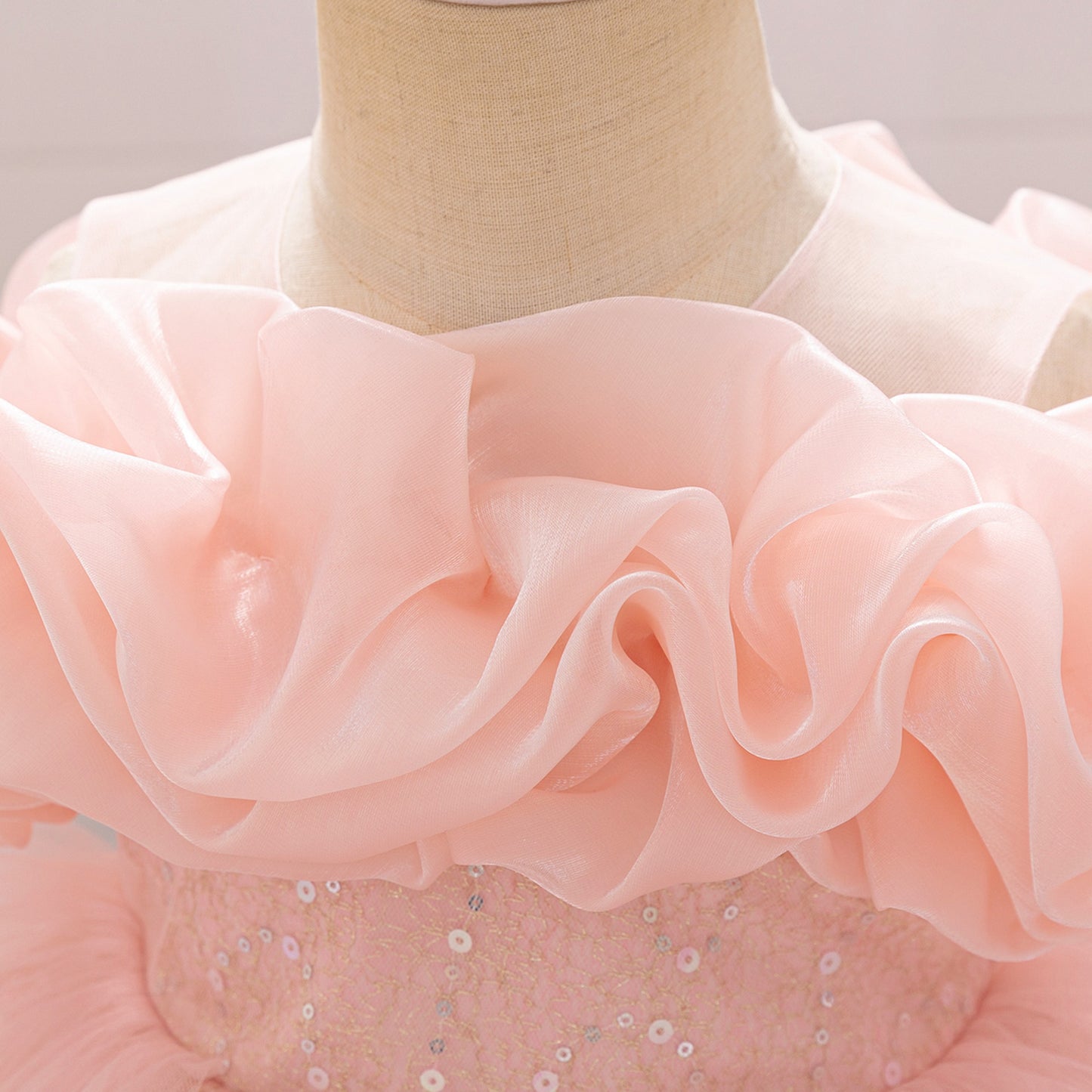 Cute Off-Shoulder Puffy Tulle Dress for Girls | Princess Party & Flower Girl Gown