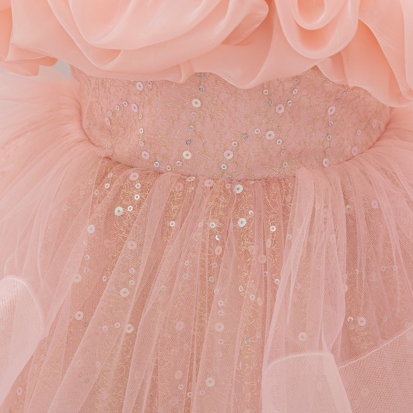 Cute Off-Shoulder Puffy Tulle Dress for Girls | Princess Party & Flower Girl Gown
