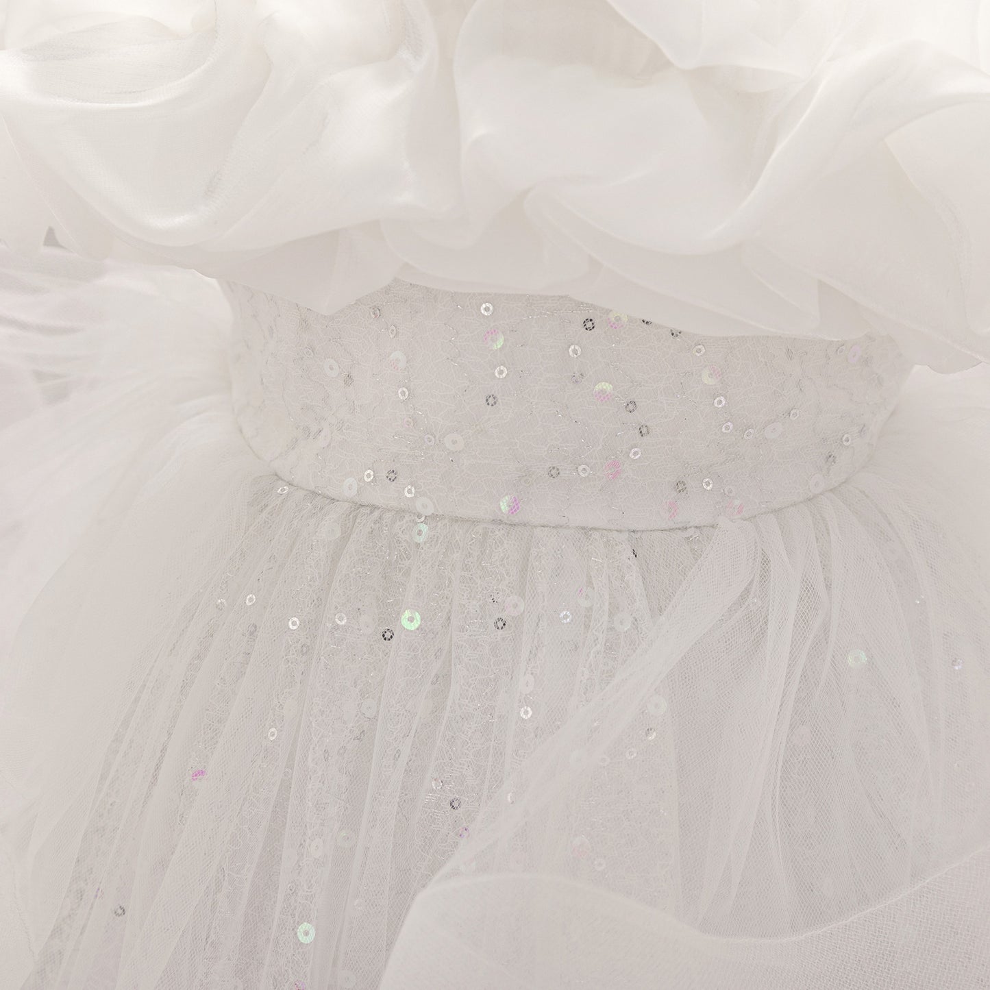 Cute Off-Shoulder Puffy Tulle Dress for Girls | Princess Party & Flower Girl Gown