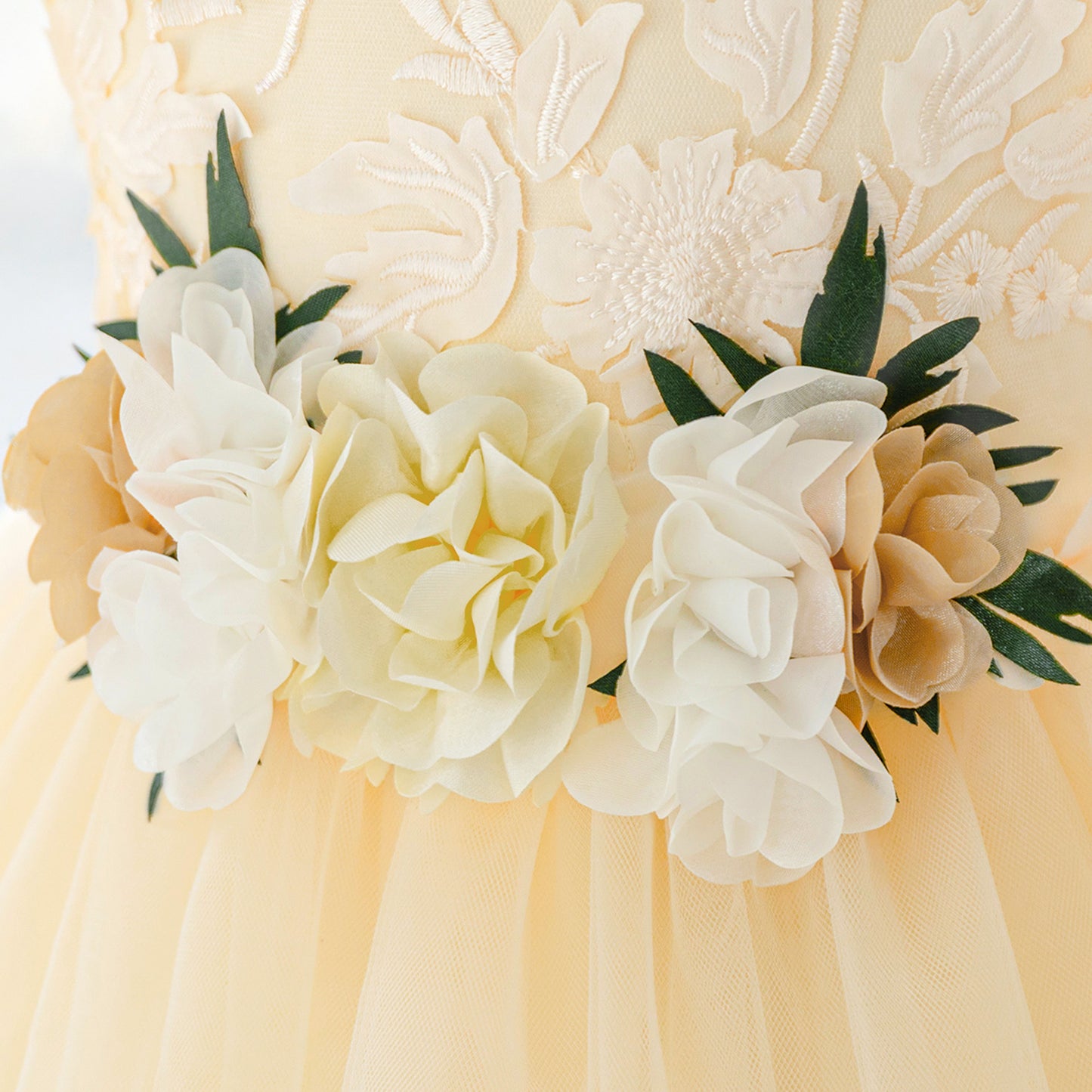 Cute Off-Shoulder Puffy Tulle Flower Girl Dress for Parties & Weddings (9M-4Y)