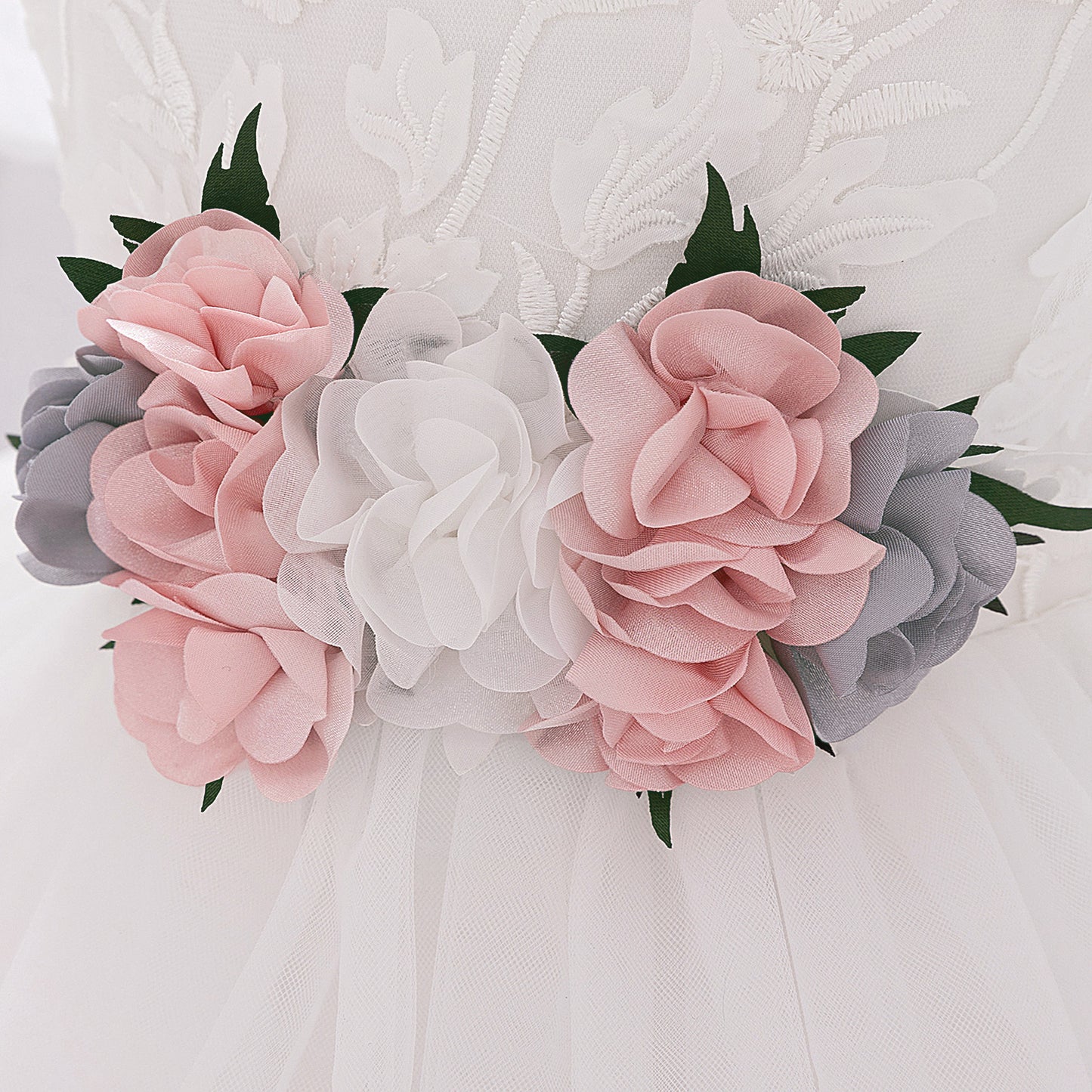 Cute Off-Shoulder Puffy Tulle Flower Girl Dress for Parties & Weddings (9M-4Y)