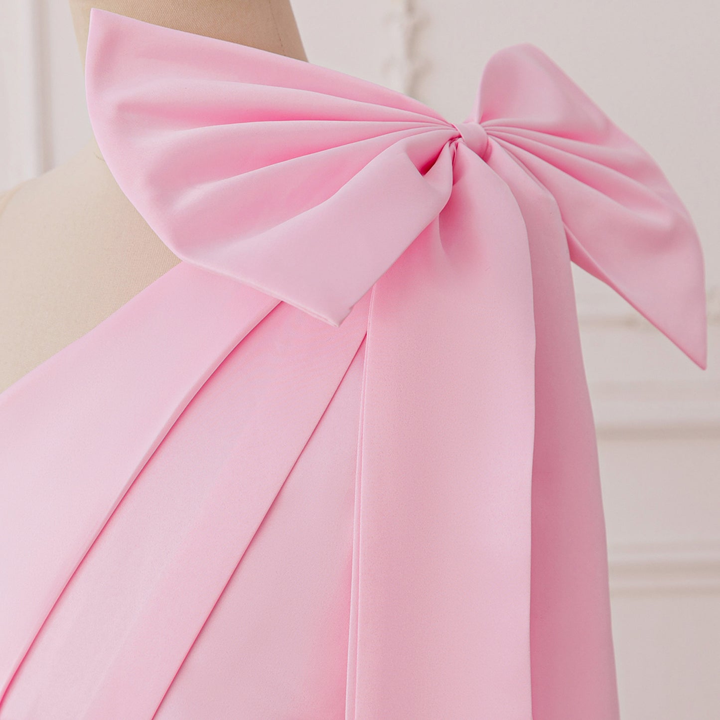 Cute Off-Shoulder Satin Maxi Dress for Girls with Bowknot | Formal & Party Dress
