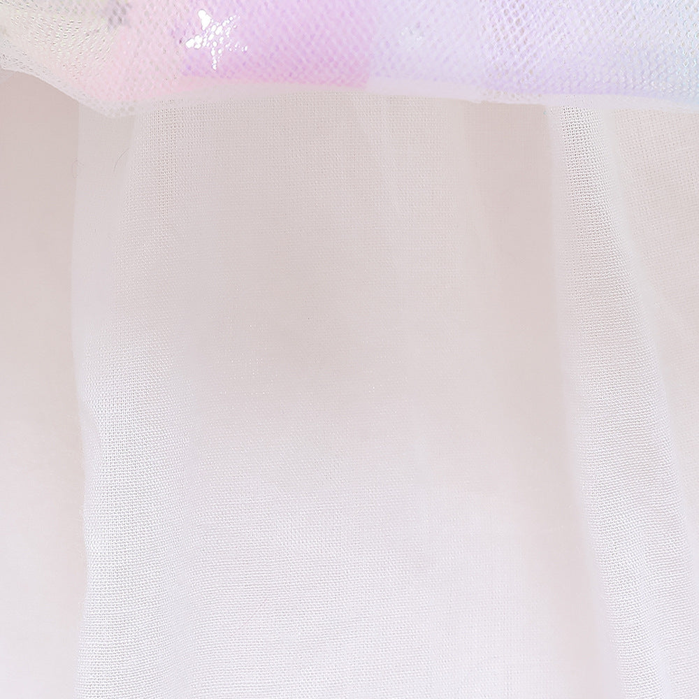 Off-Shoulder Sequin Princess Dress for Girls | Tea Length A-Line Kids Party Dress