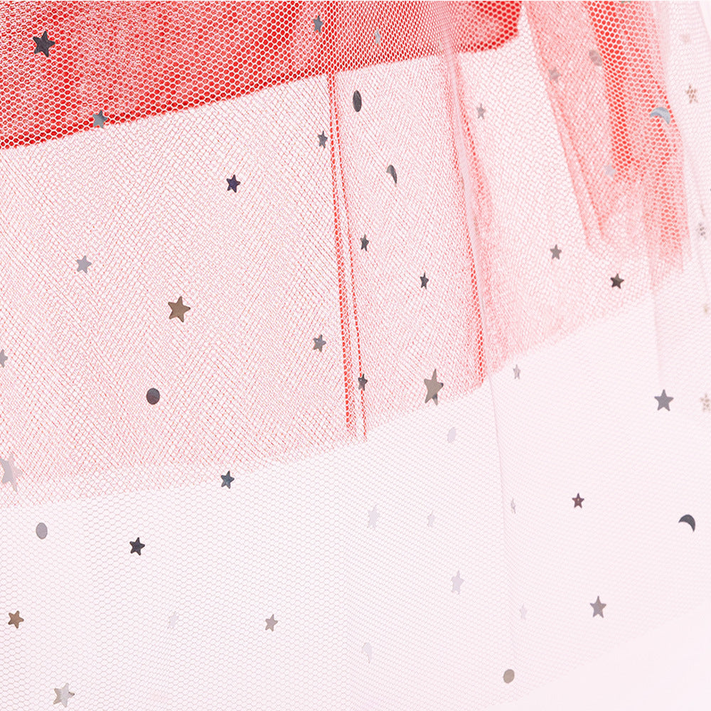 Off-Shoulder Sequin Princess Dress for Girls | Tea Length A-Line Kids Party Dress