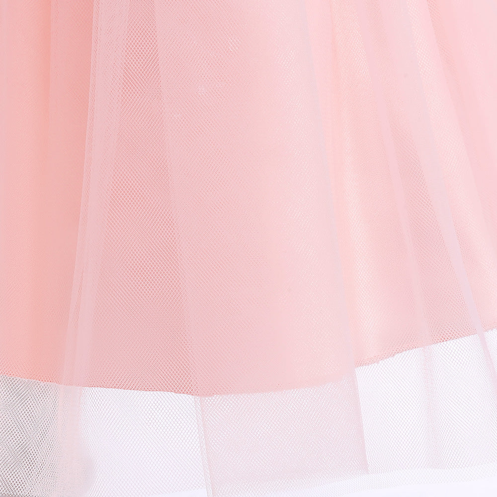 Off-Shoulder Tulle Princess Dress for Girls with Sequins – Kids' Party & Formal Gown
