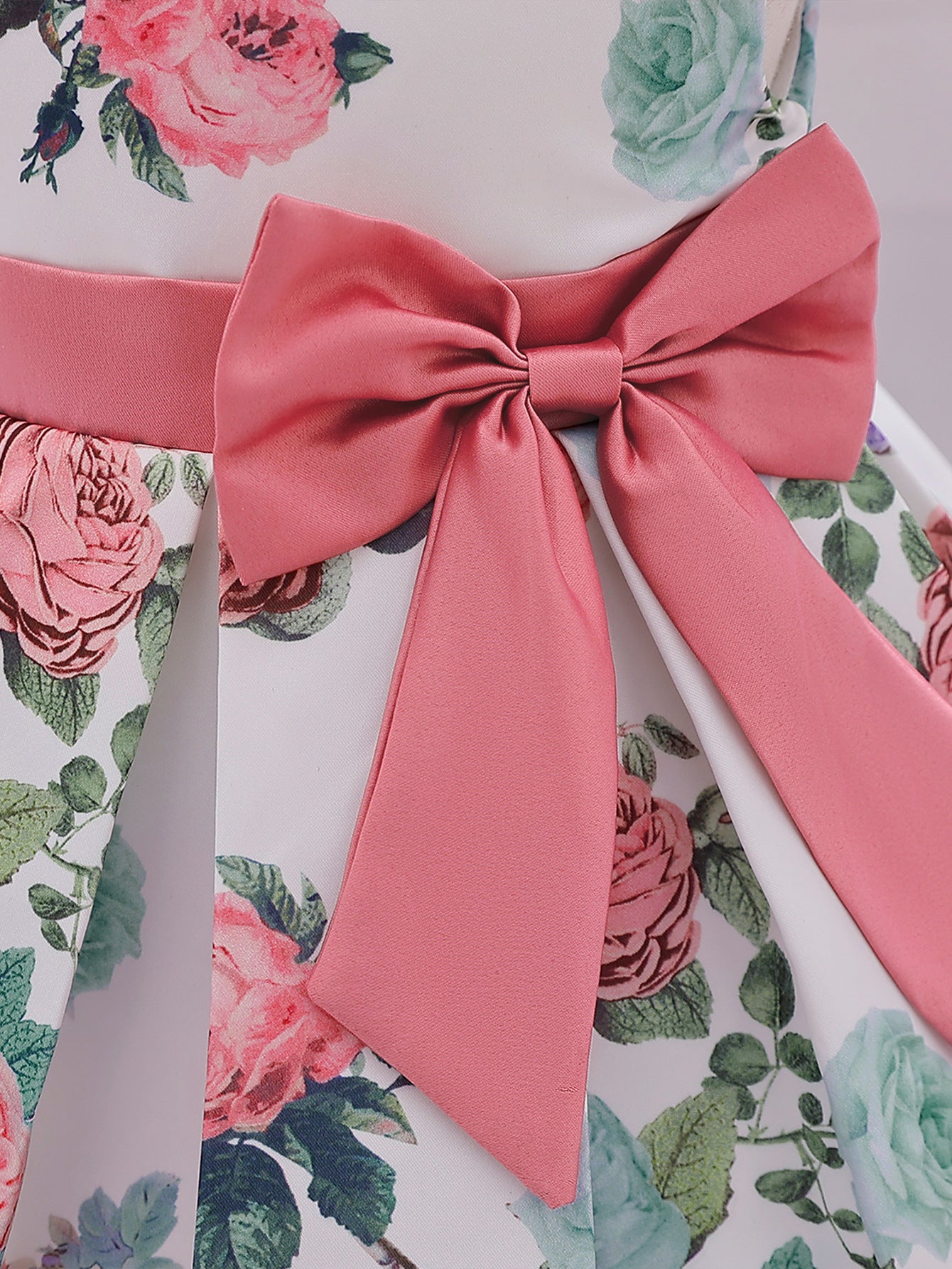 Pink Puffy Ball Gown Princess Dress for Girls | Kids Tea-Length Party Dress