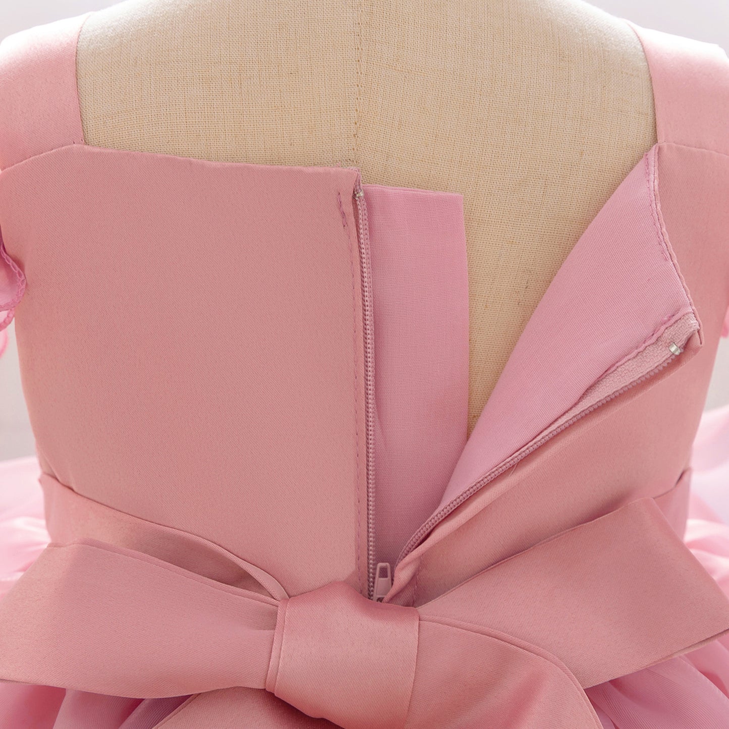 Cute Pink Puffy Off Shoulder High-Low Princess Dress for Girls | Ball Gown Kids Party Dress