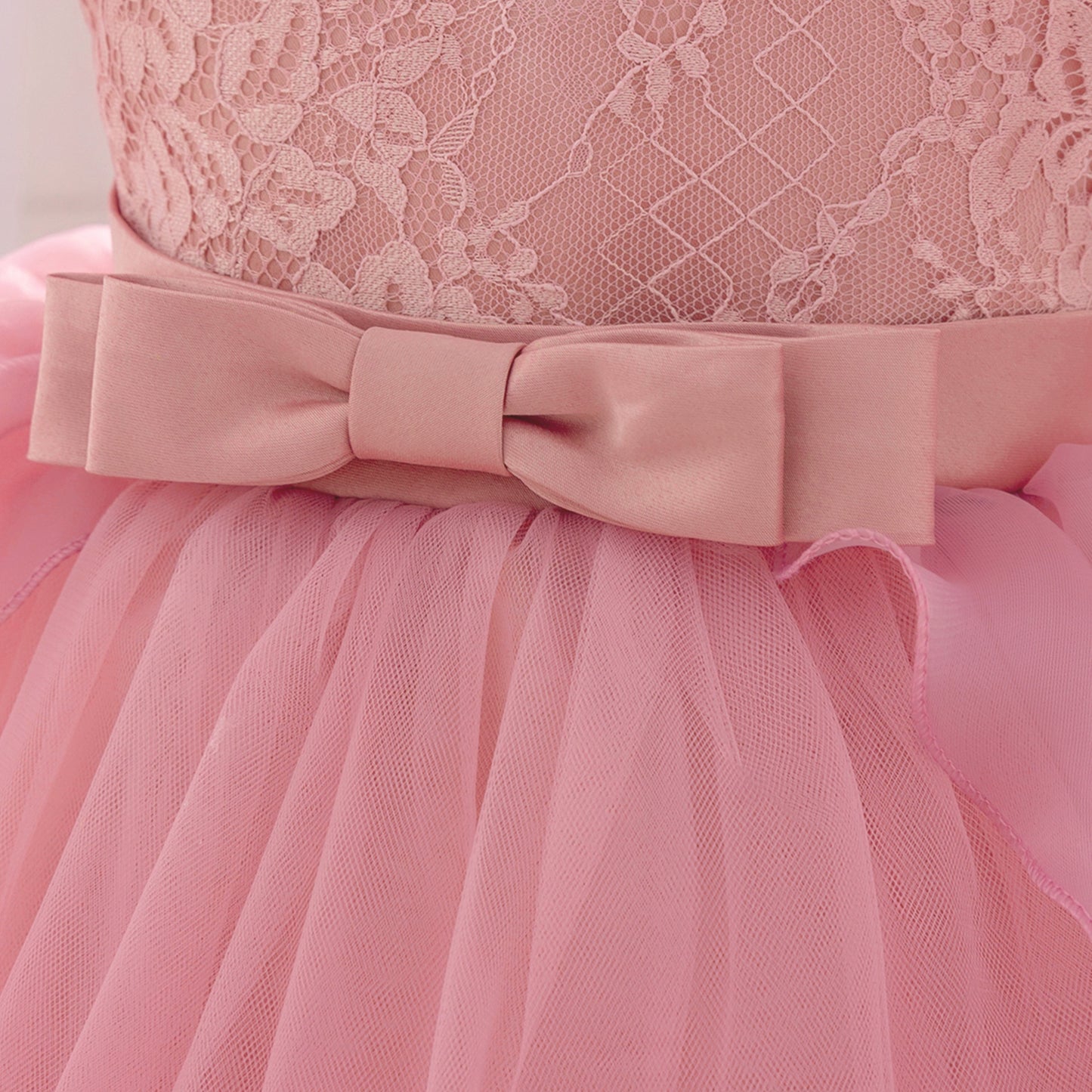 Cute Pink Puffy Off Shoulder High-Low Princess Dress for Girls | Ball Gown Kids Party Dress