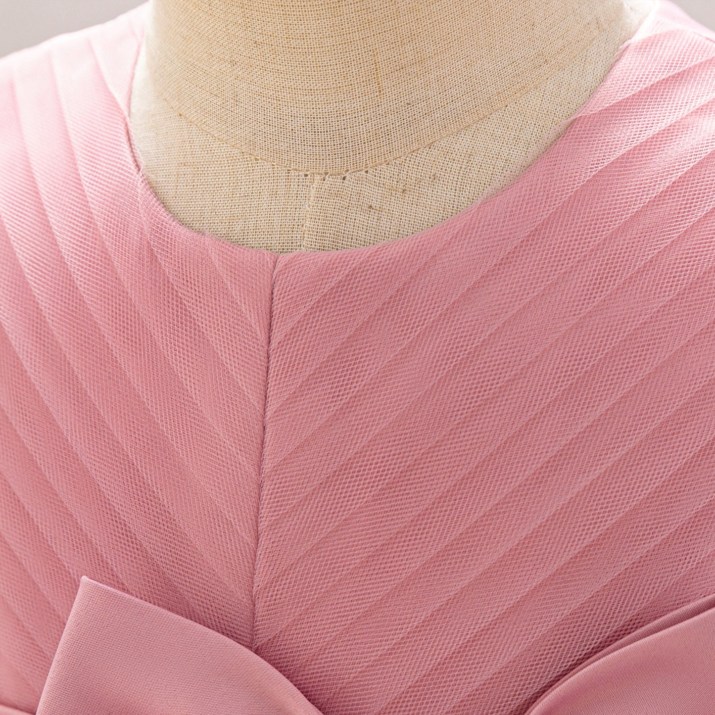 Pink Puffy Tulle Party Dress with Sequins & Bow for Girls (9M-4Y)