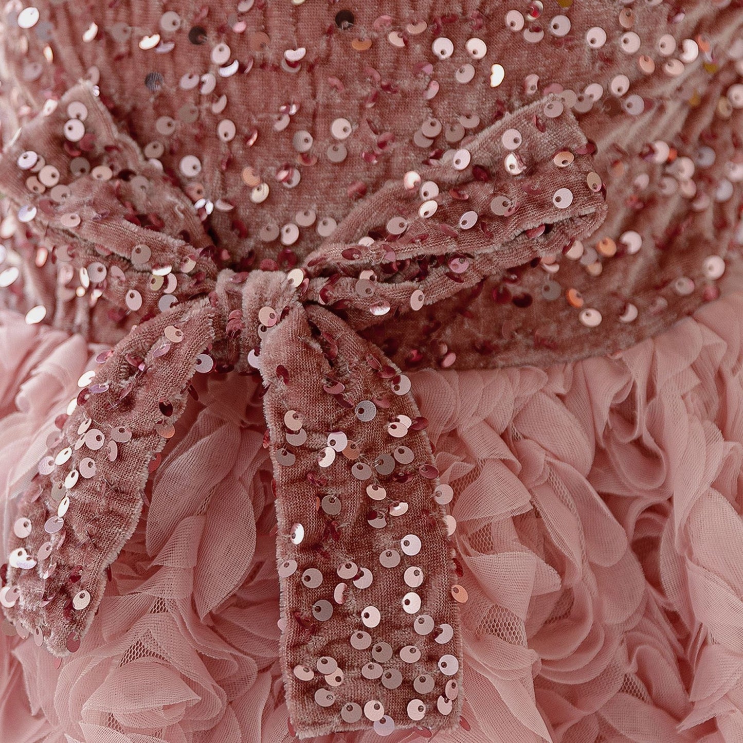 Pink Puffy Sequin Princess Dress for Girls | Ball Gown Flower Girl Dress