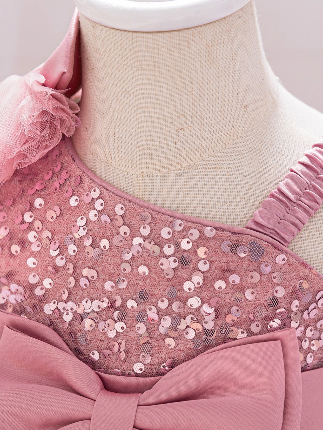 Pink Sequin Ball Gown Princess Dress for Girls – Party & Flower Girl Outfit