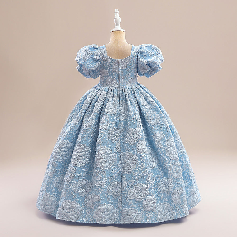 Princess A-Line Maxi Dress with Ruffles – Fairy Style Girls Formal Gown