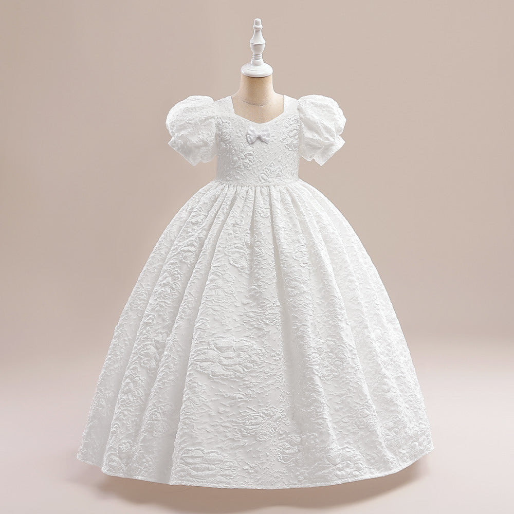 Princess A-Line Maxi Dress with Ruffles – Fairy Style Girls Formal Gown