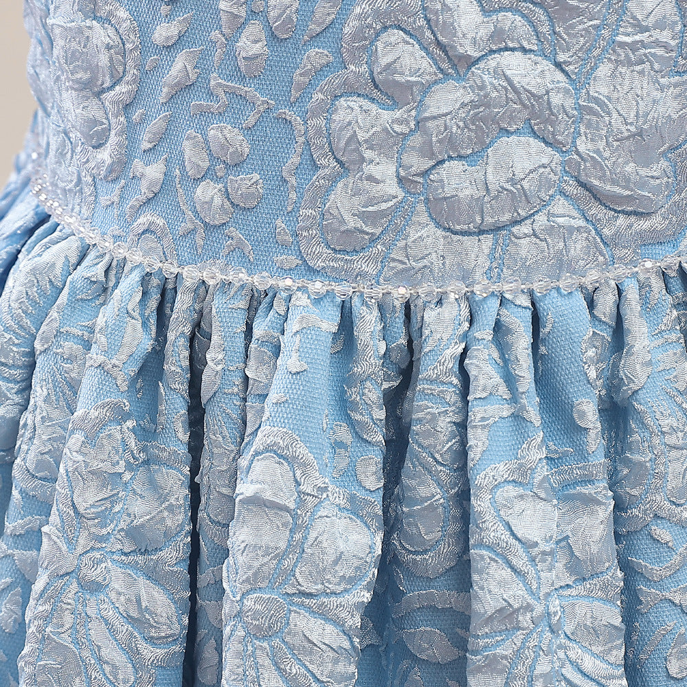 Princess A-Line Maxi Dress with Ruffles – Fairy Style Girls Formal Gown