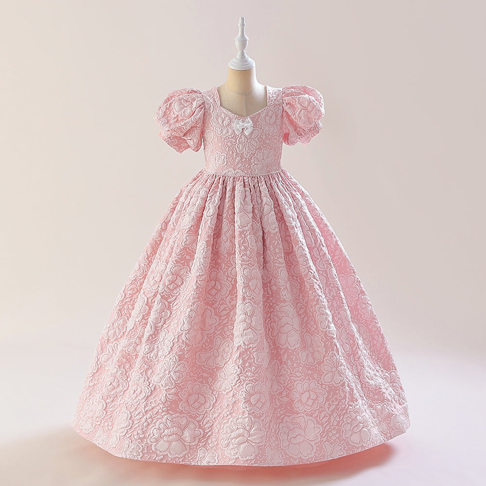 Princess A-Line Maxi Dress with Ruffles – Fairy Style Girls Formal Gown