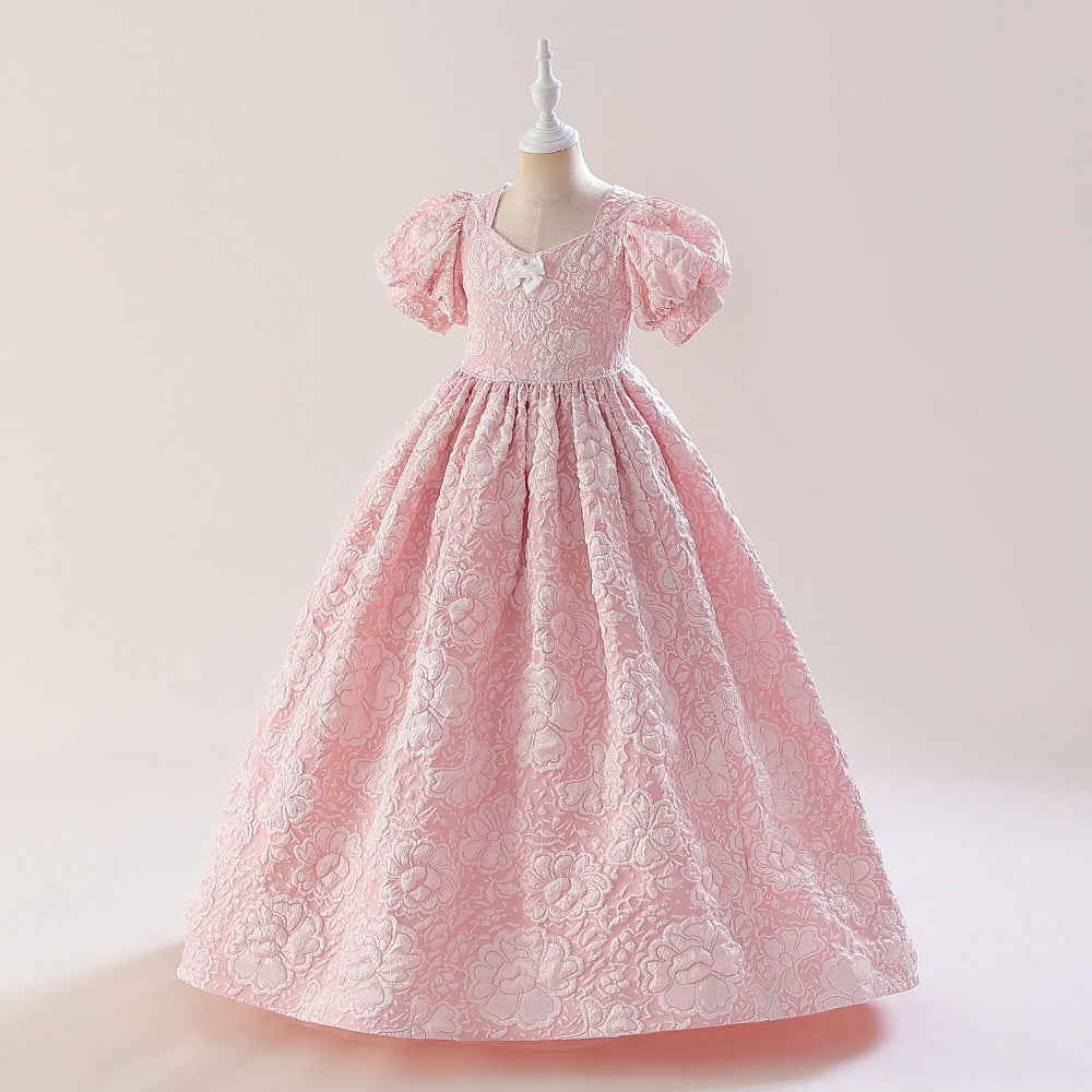 Princess A-Line Maxi Dress with Ruffles – Fairy Style Girls Formal Gown