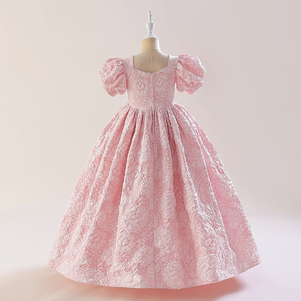 Princess A-Line Maxi Dress with Ruffles – Fairy Style Girls Formal Gown