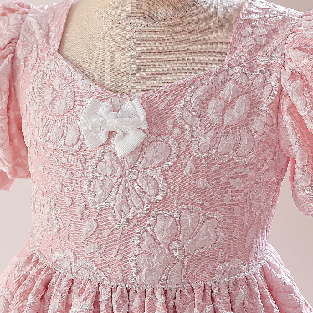 Princess A-Line Maxi Dress with Ruffles – Fairy Style Girls Formal Gown