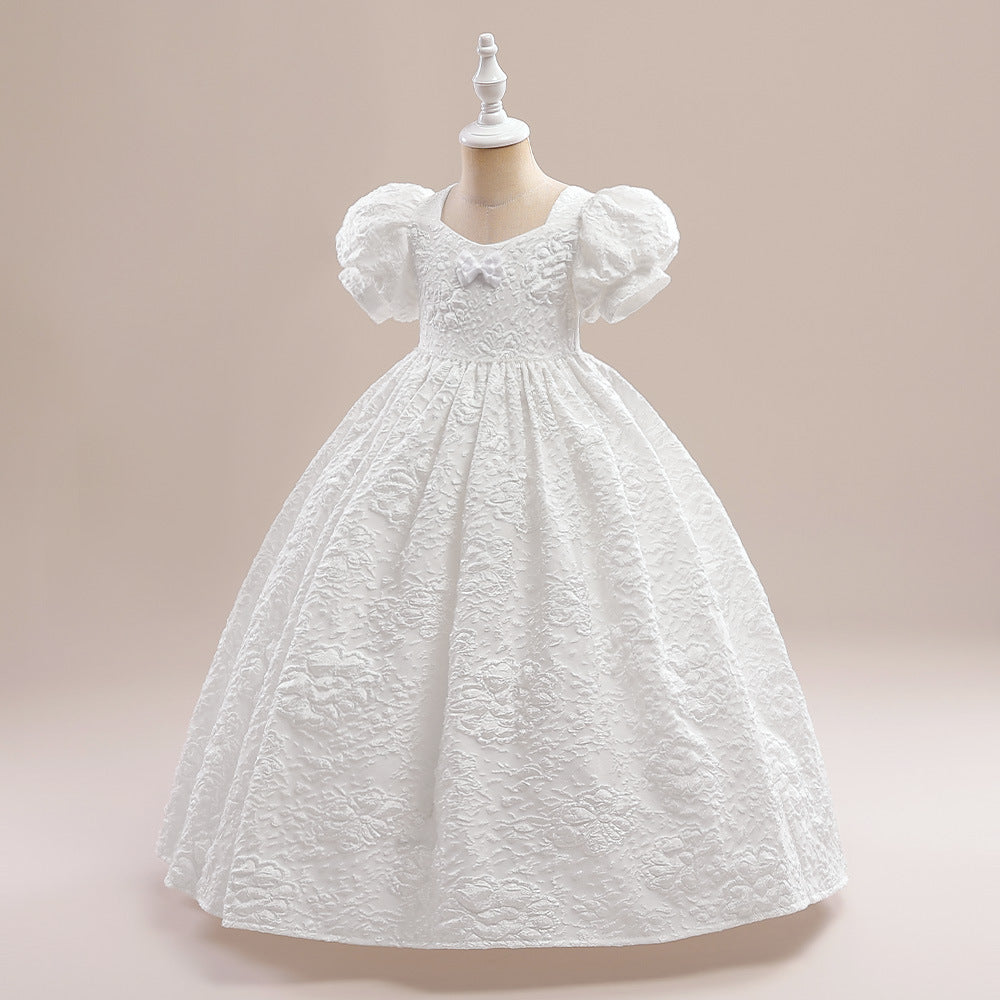Princess A-Line Maxi Dress with Ruffles – Fairy Style Girls Formal Gown