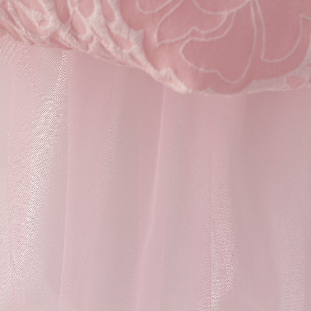 Princess A-Line Maxi Dress with Ruffles – Fairy Style Girls Formal Gown