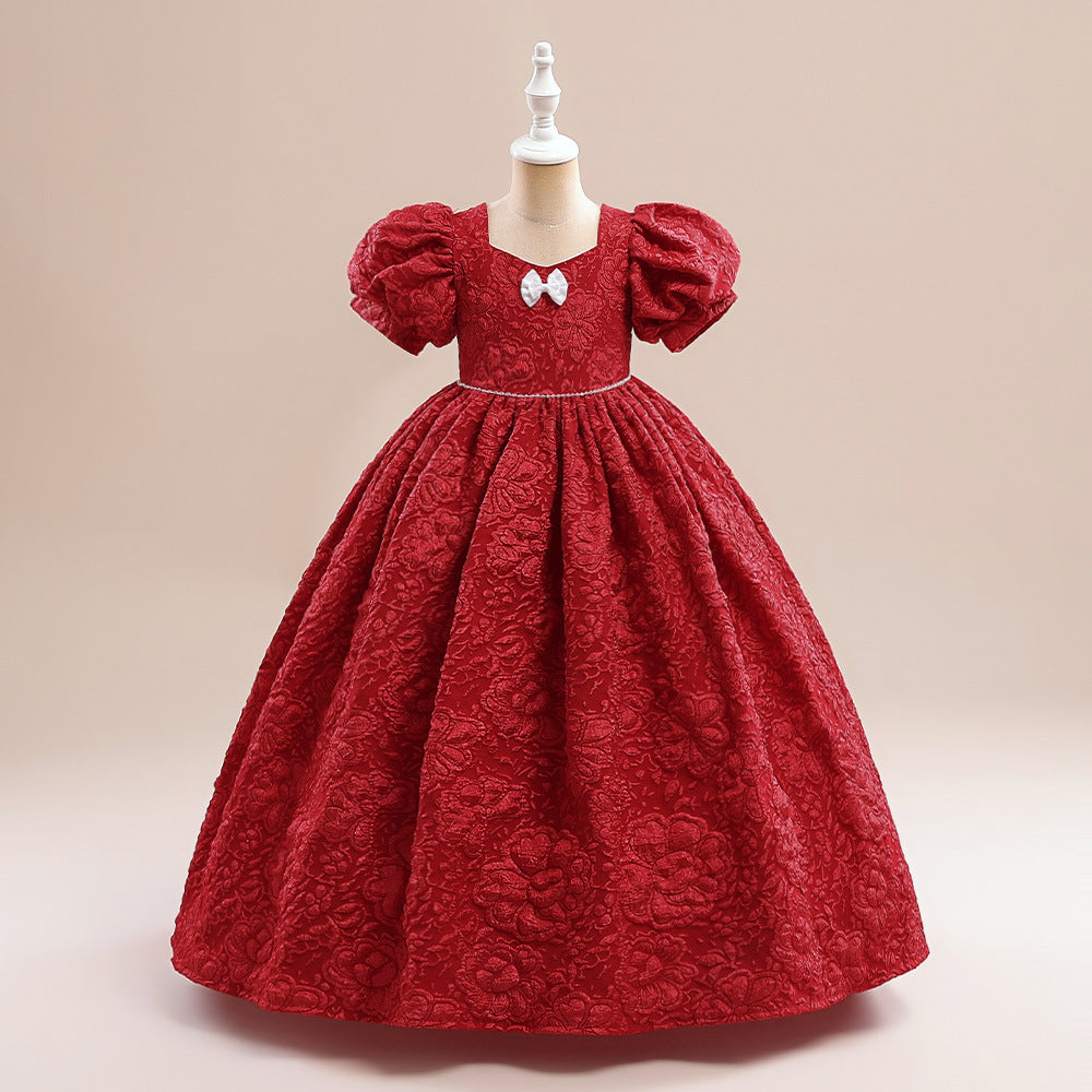 Princess A-Line Maxi Dress with Ruffles – Fairy Style Girls Formal Gown