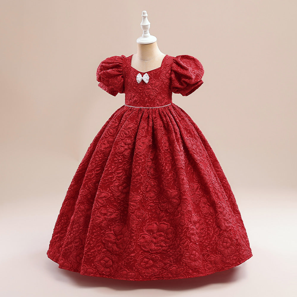 Princess A-Line Maxi Dress with Ruffles – Fairy Style Girls Formal Gown