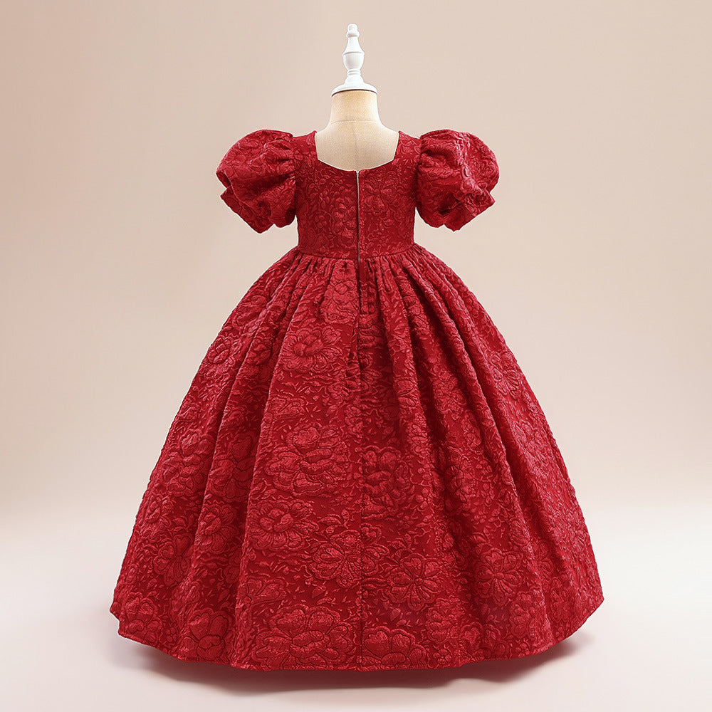 Princess A-Line Maxi Dress with Ruffles – Fairy Style Girls Formal Gown