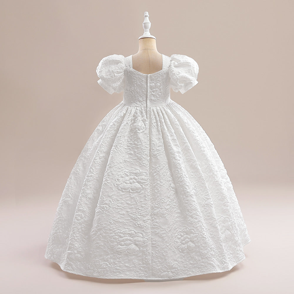 Princess A-Line Maxi Dress with Ruffles – Fairy Style Girls Formal Gown