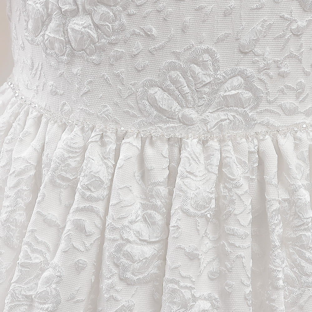 Princess A-Line Maxi Dress with Ruffles – Fairy Style Girls Formal Gown