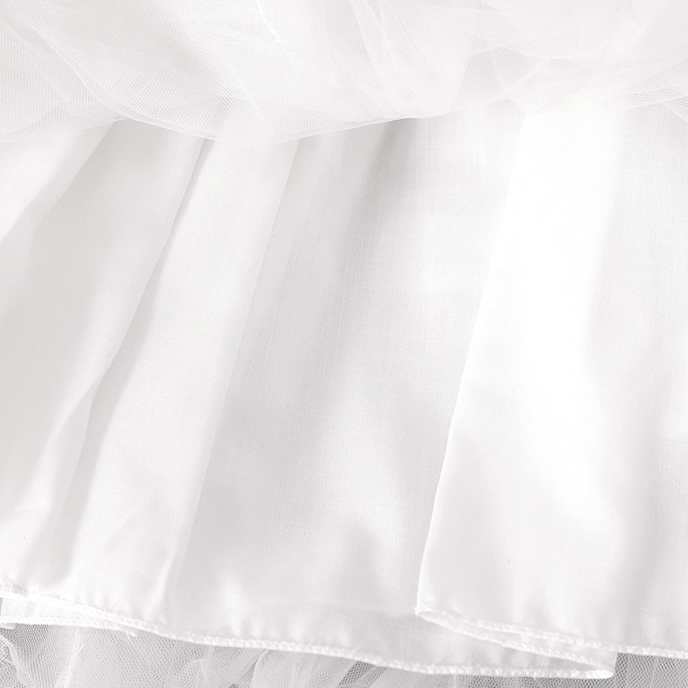 Princess Fairy Tulle A-Line Dress for Girls with Embroidery – Formal & Party Gown