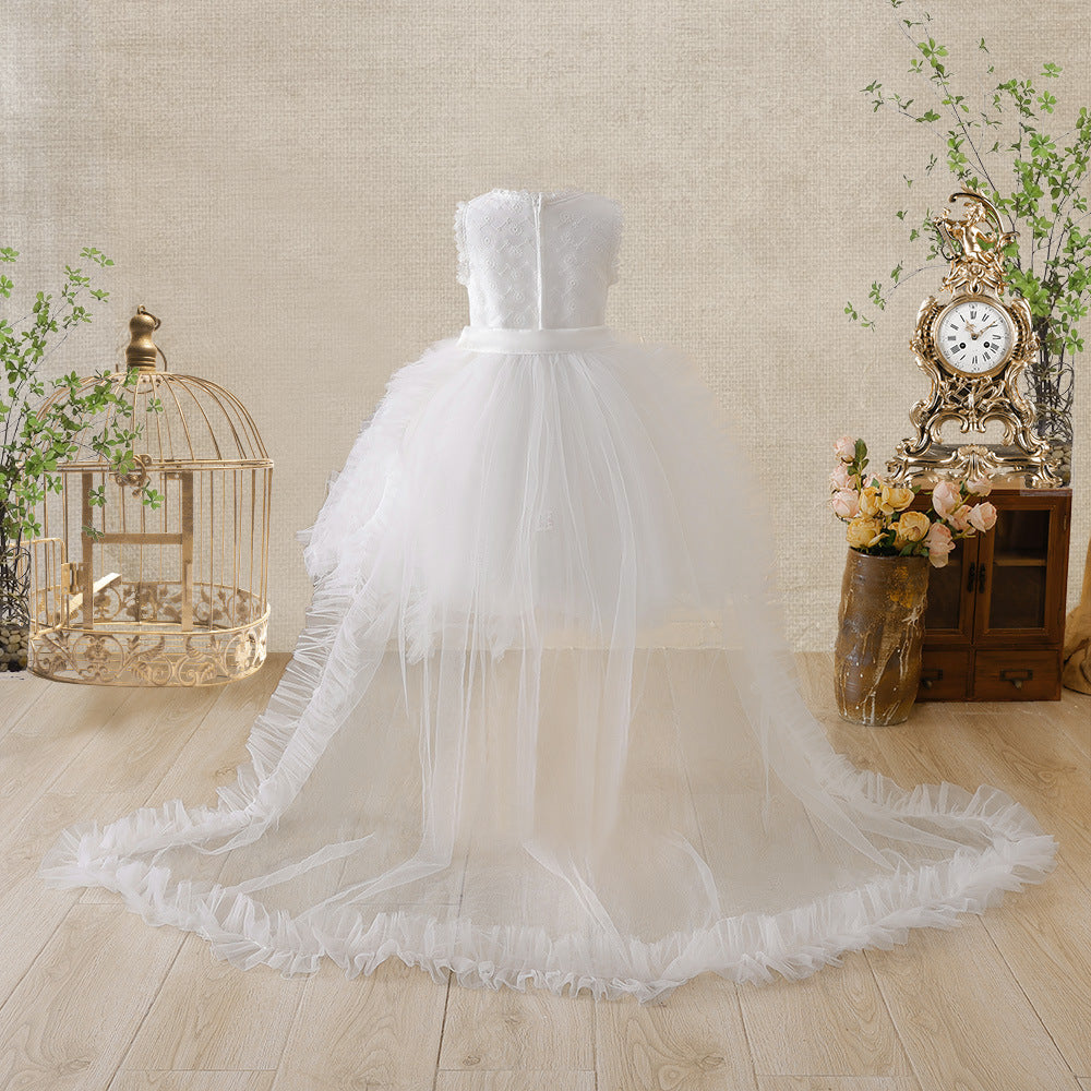 Princess Fairy Tulle A-Line Dress for Girls with Embroidery – Formal & Party Gown