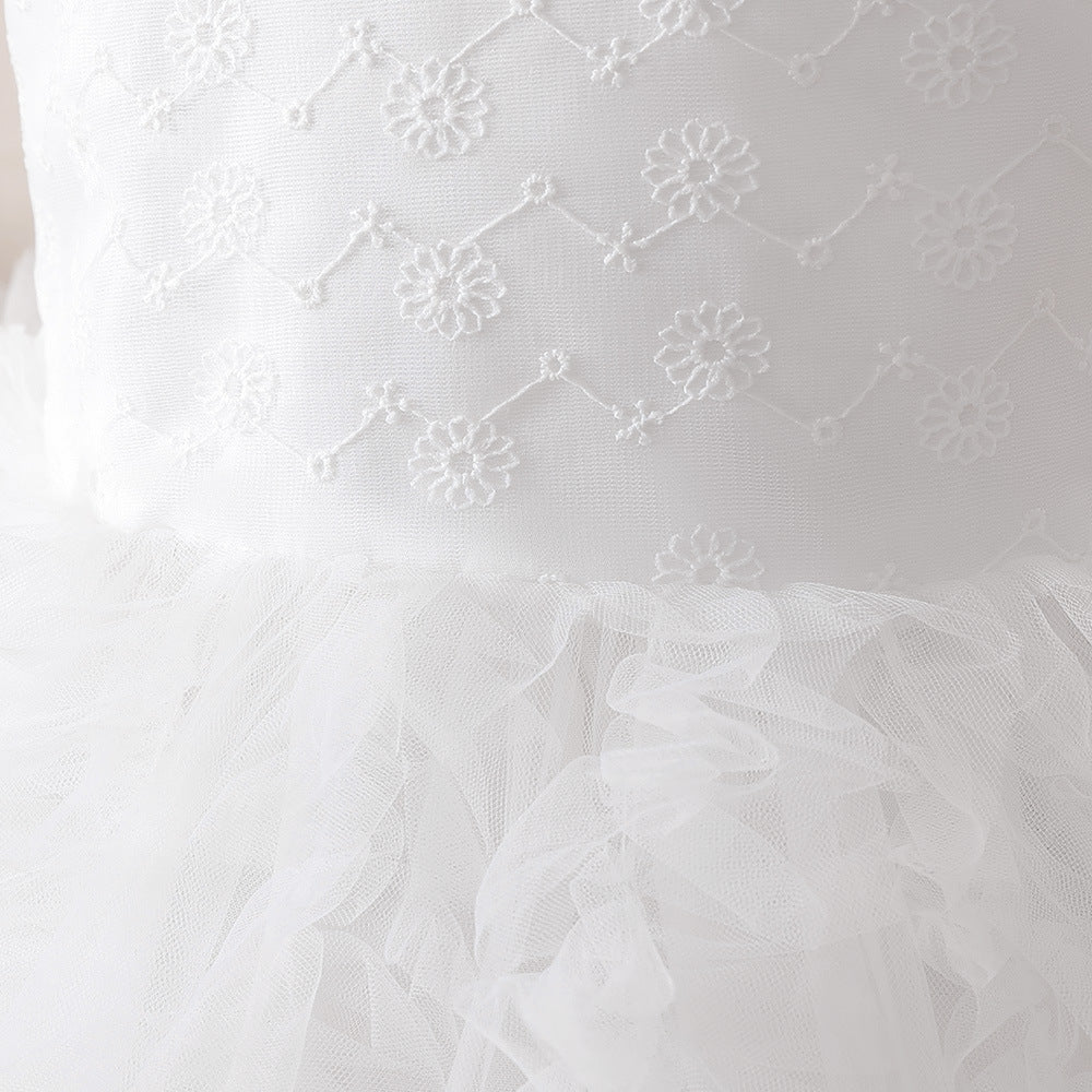 Princess Fairy Tulle A-Line Dress for Girls with Embroidery – Formal & Party Gown