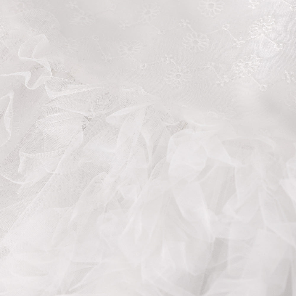 Princess Fairy Tulle A-Line Dress for Girls with Embroidery – Formal & Party Gown