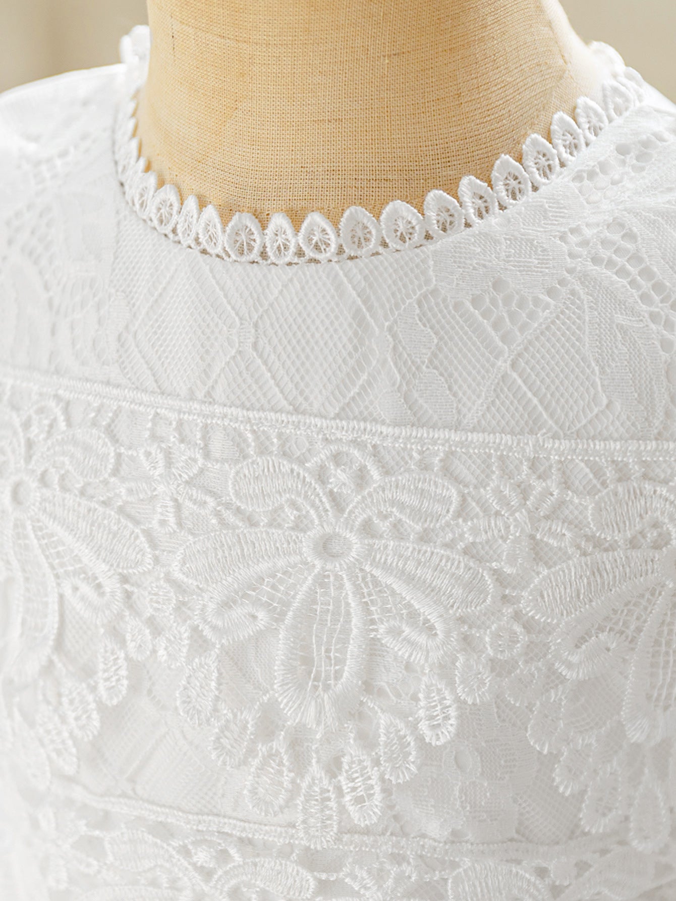 White Lace Princess Puff Dress for Baby Girls – Ball Gown, Tea Length, Special Occasions
