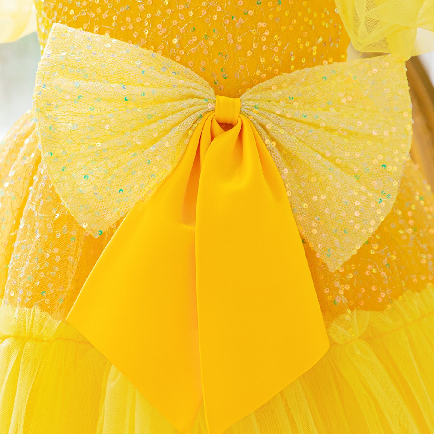 Girls Puffy Tulle Ball Gown – Sequin Fairy Princess Dress for Weddings & Parties