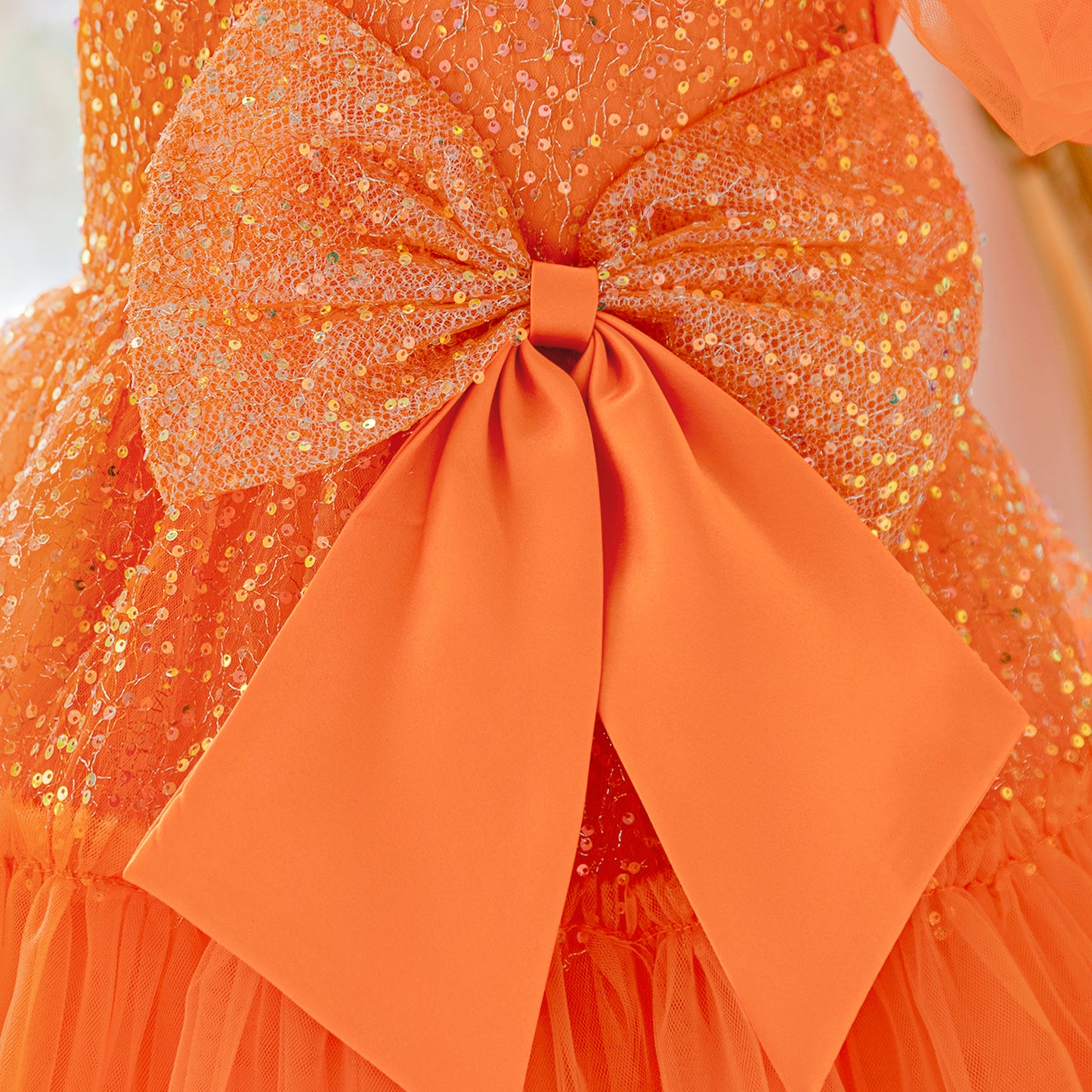 Girls Puffy Tulle Ball Gown – Sequin Fairy Princess Dress for Weddings & Parties