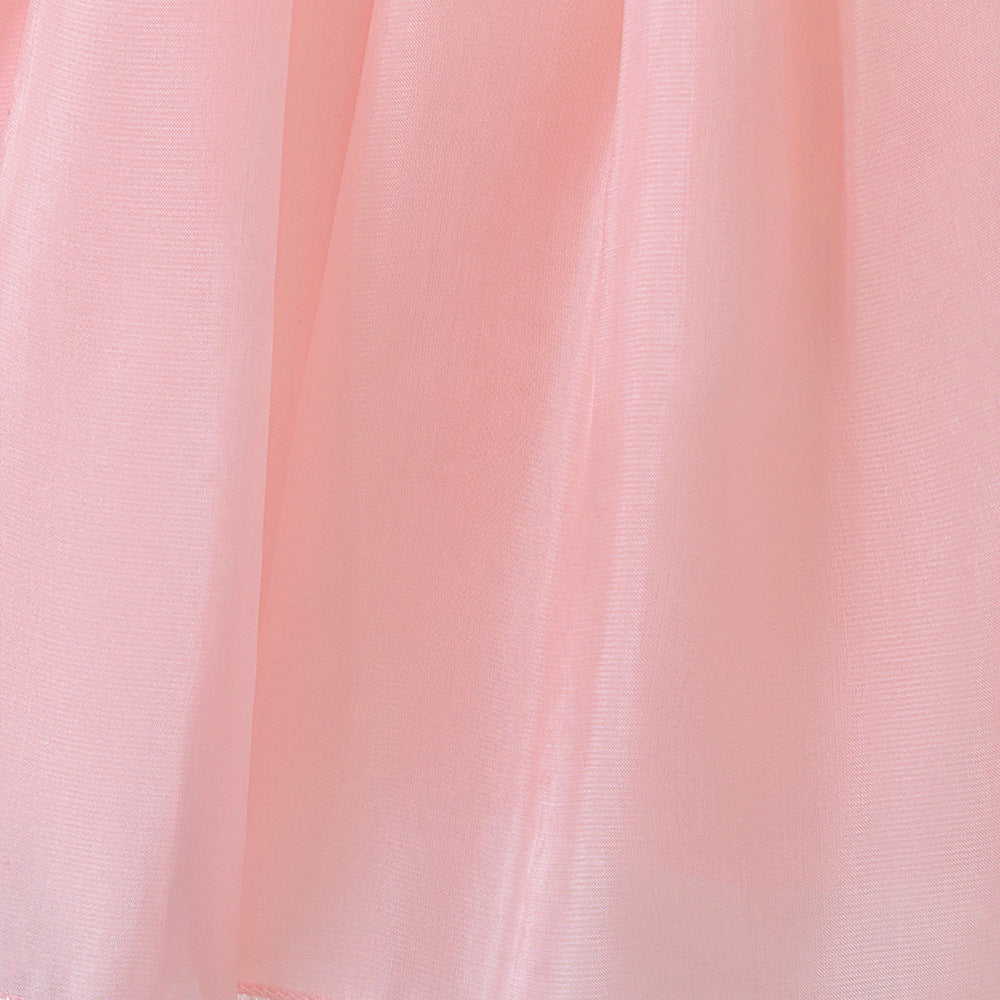 Light Pink Princess Ball Gown Dress for Girls | Puffy Mesh Flower Girl & Party Dress, Age 3-10