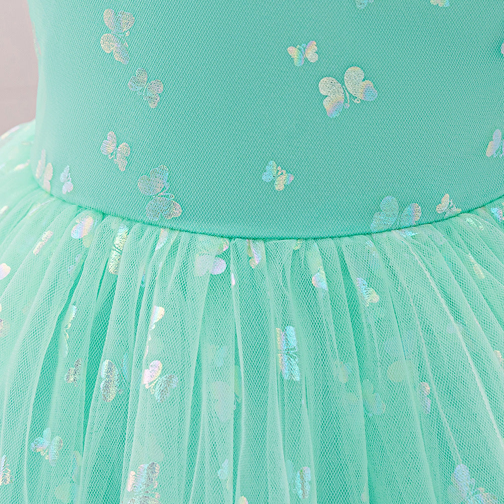 Princess Tulle Ball Gown Baby Dress with Sequins | Puffy Sleeve Formal Party Dress