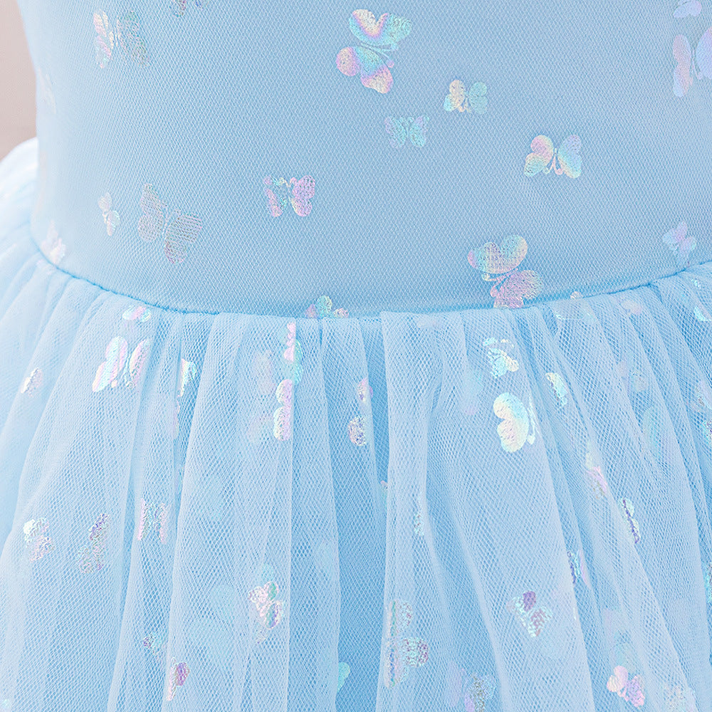 Princess Tulle Ball Gown Baby Dress with Sequins | Puffy Sleeve Formal Party Dress
