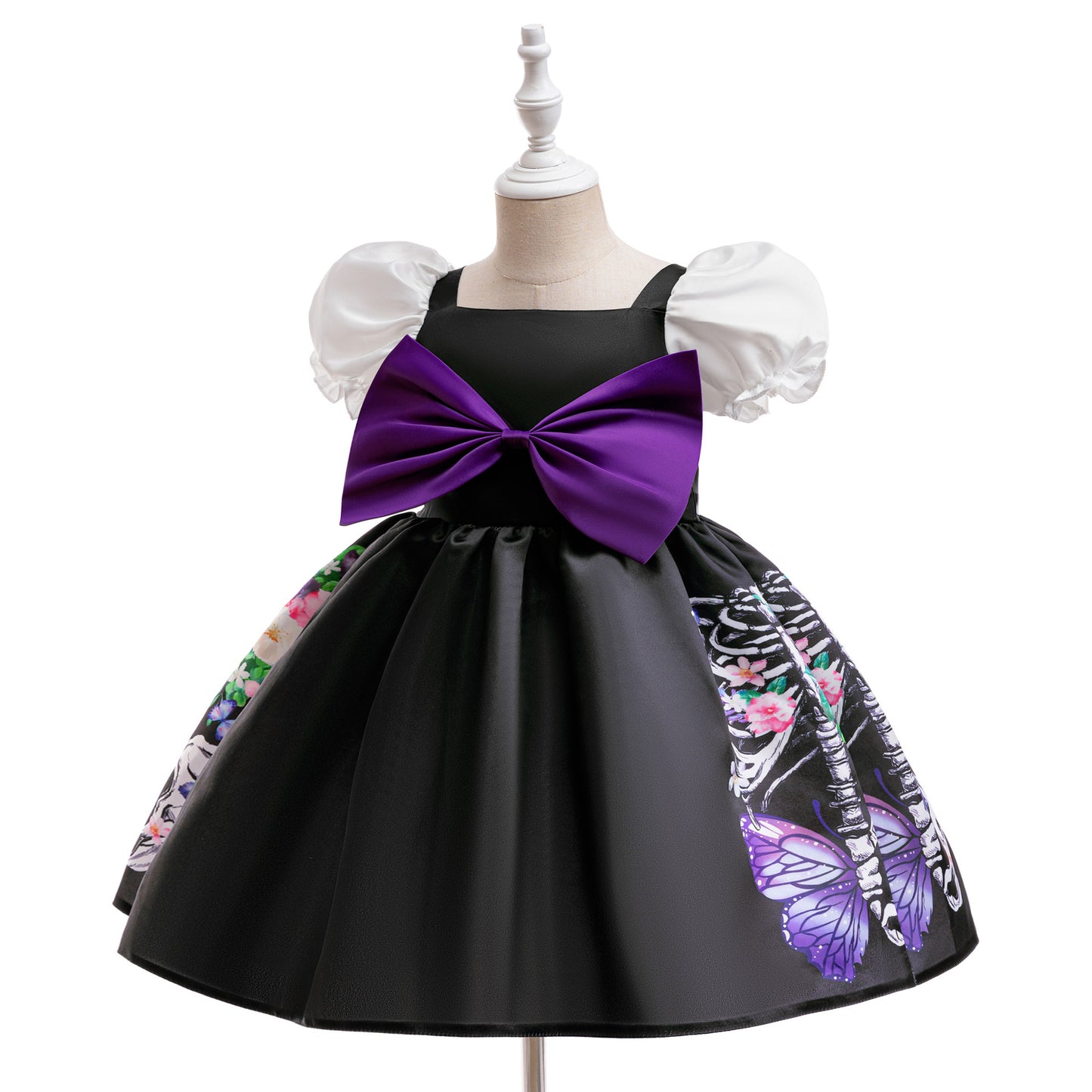 Kids Halloween Cartoon Bow Ball Gown Costume | Puffy Princess Dress
